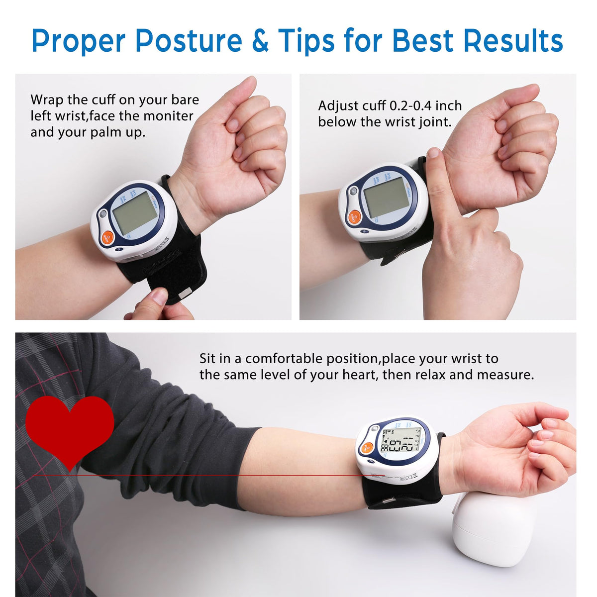 Kids Wrist Blood Pressure Monitor with Carrying Case G568
