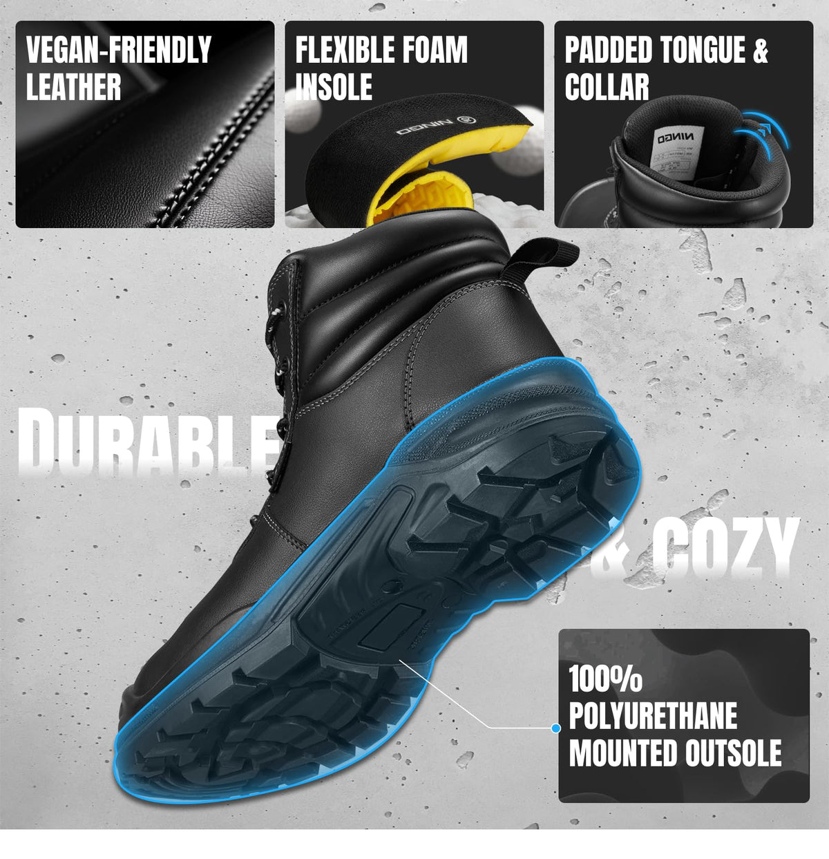 Steel Toe Non Slip Work Boots C475827