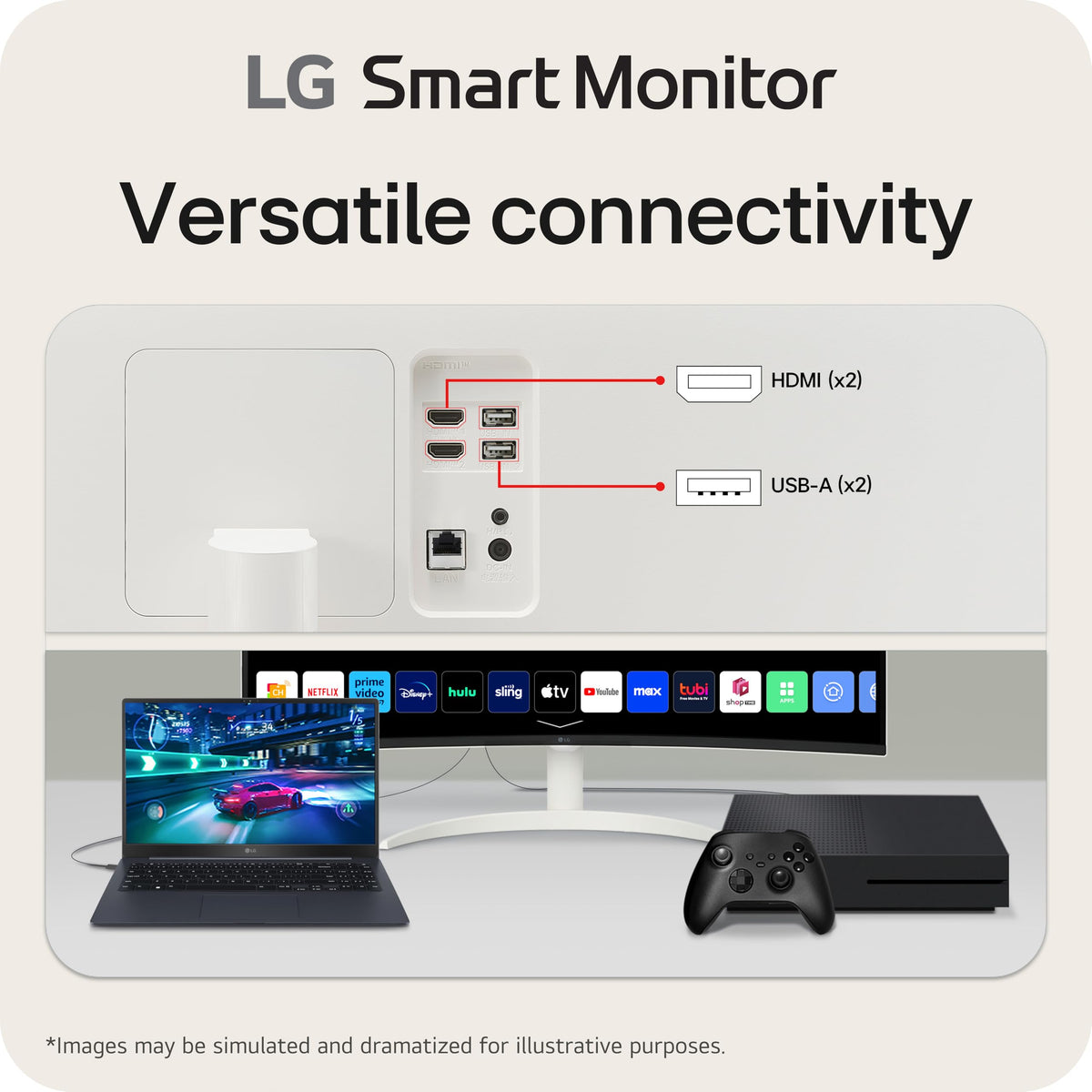 34-inch QHD Curved UltraWide Smart Monitor with Built-in Speaker X2437