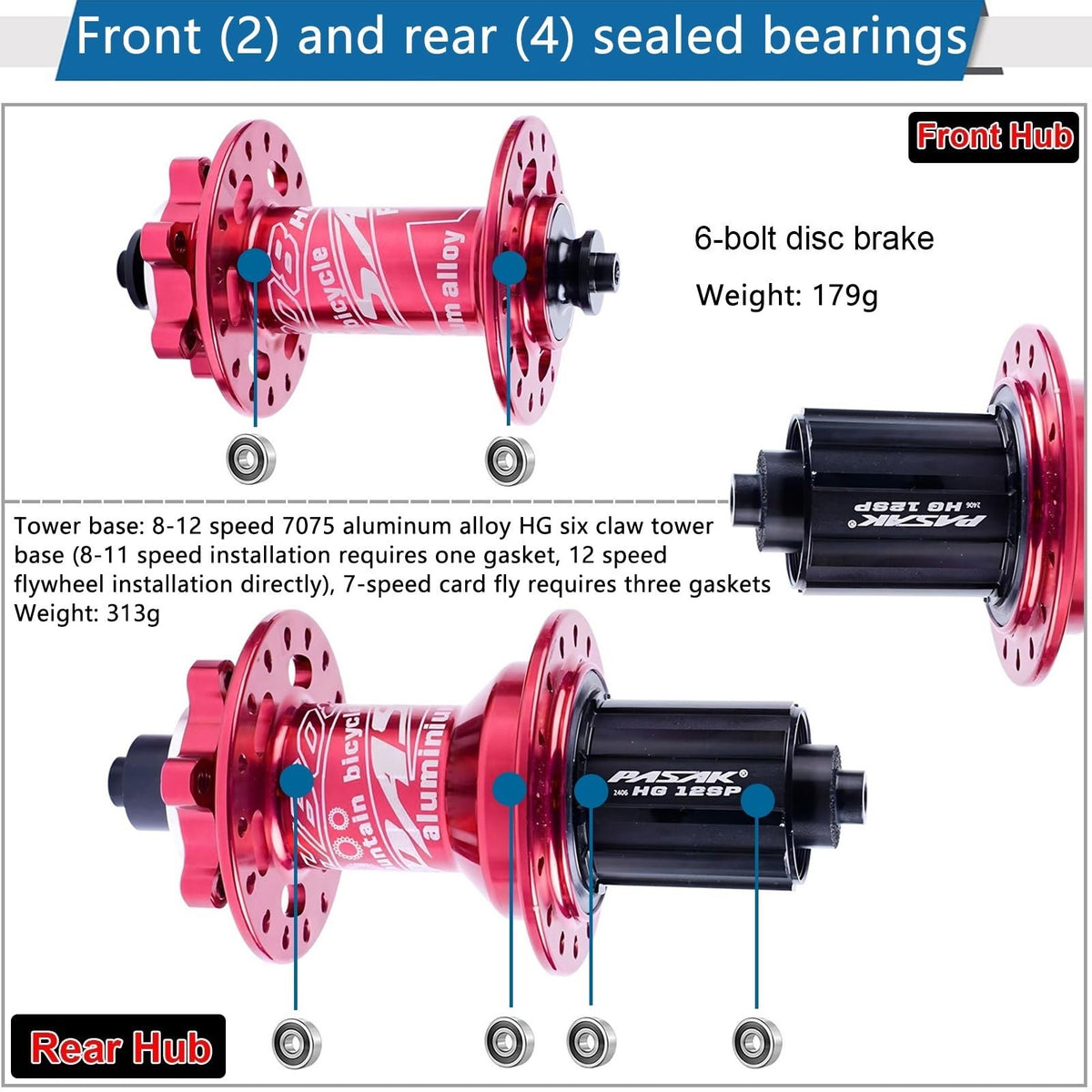 20 Inch MTB Wheelset HG 7-12 Speed Disc Brake Mountain Bike Wheel U3051