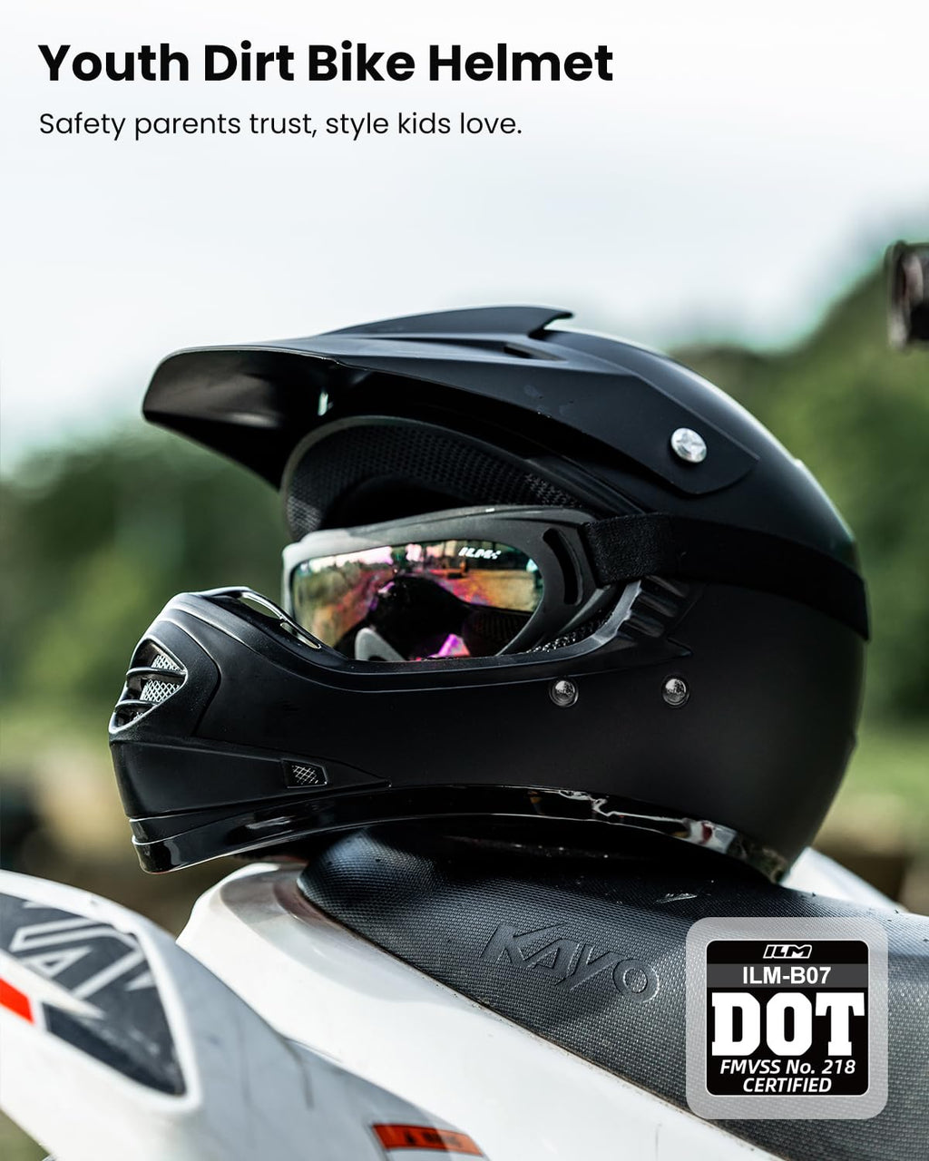 Kids Full-Face Dirt Bike Helmet W594143