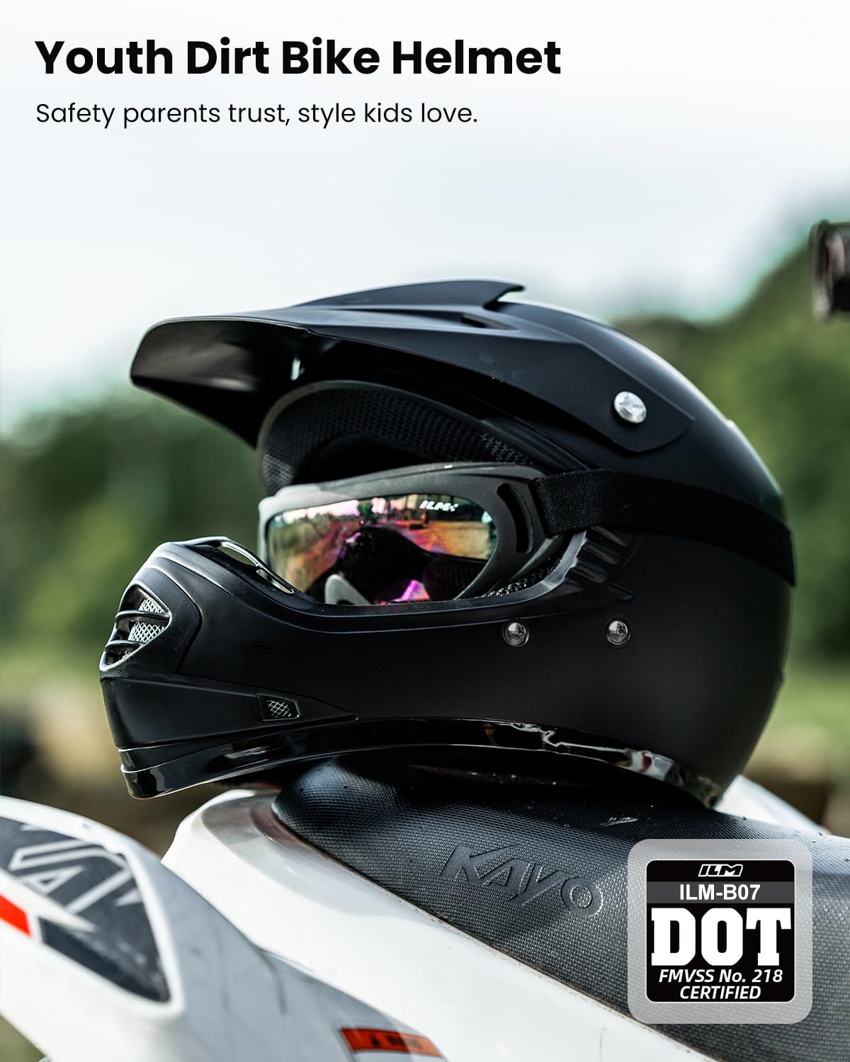 Kids Full-Face Dirt Bike Helmet W594143