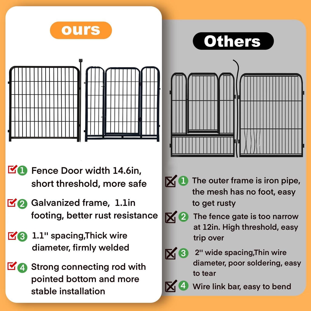 24 inch 16 Panels Metal Dog Playpen K173