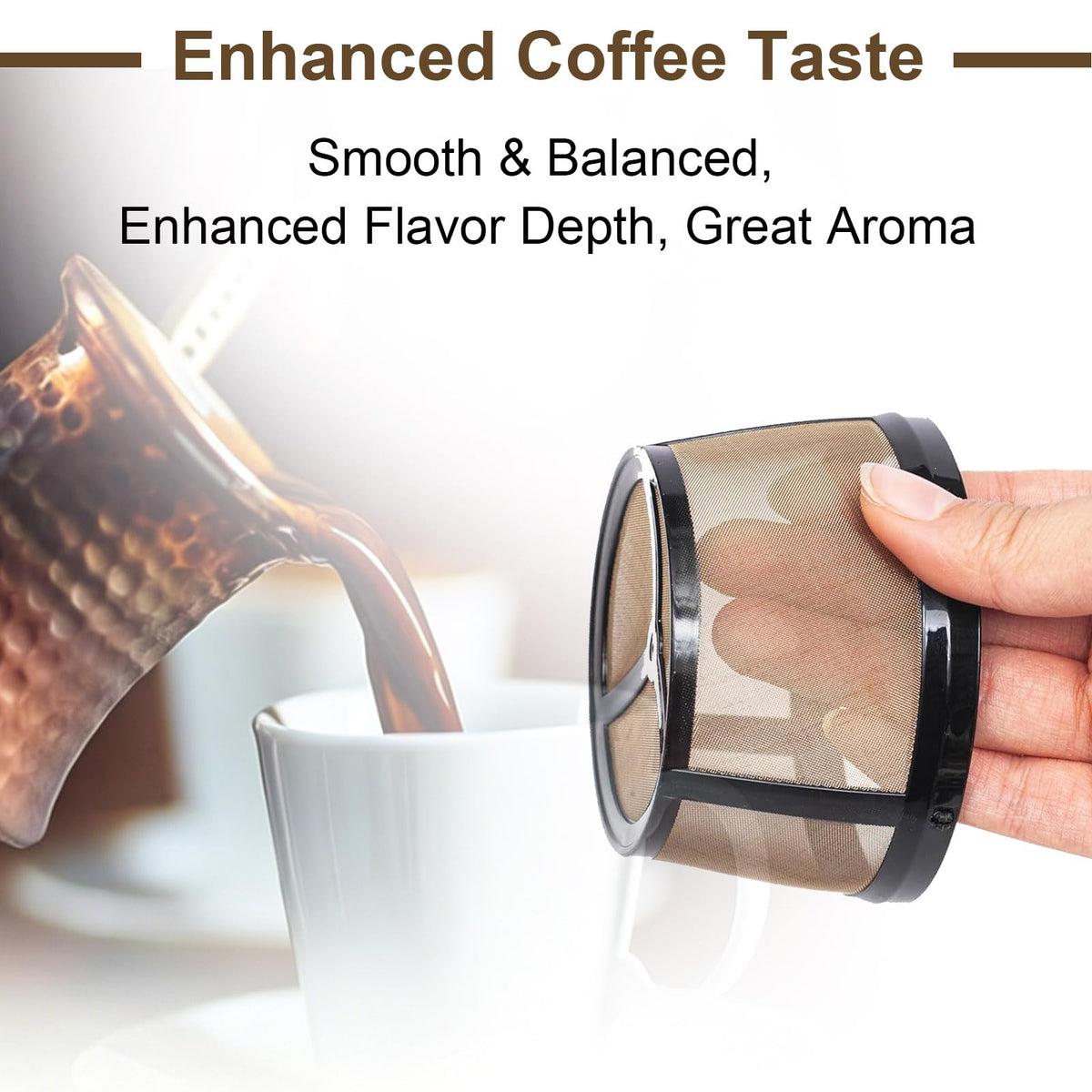 Reusable Coffee Filter Basket 2-Pack with Coffee Spoon T425