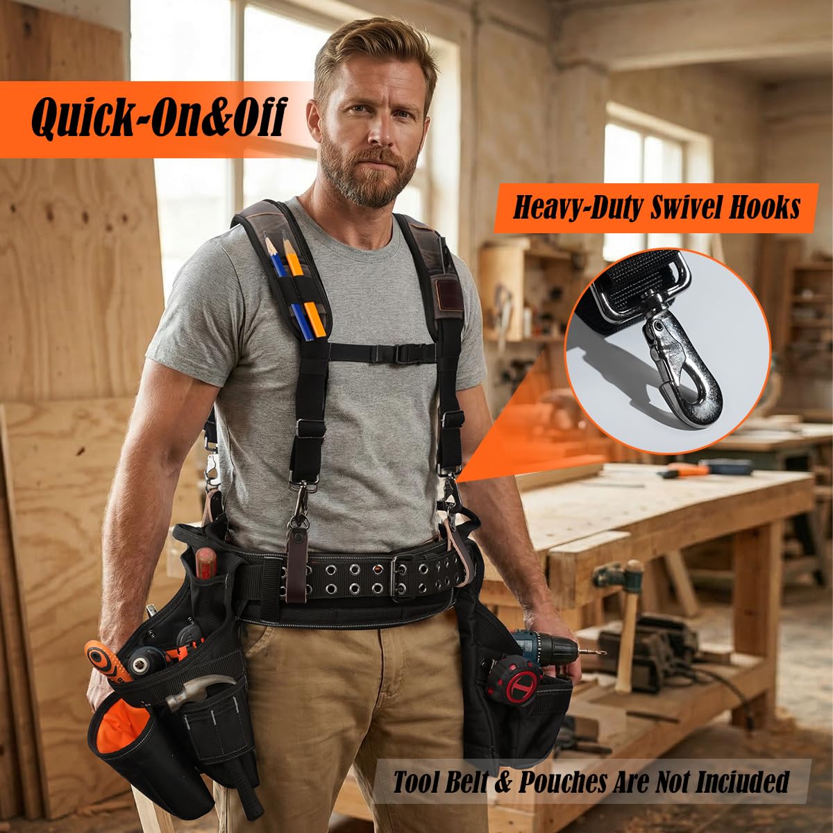 Canvas Tool Belt Suspenders D9767