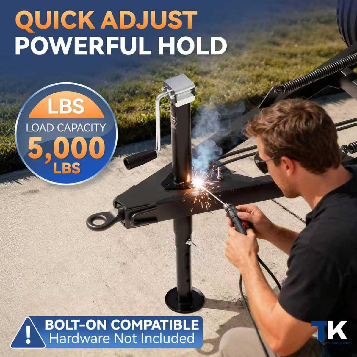 15" Side Wind A Frame Trailer Jack T1108