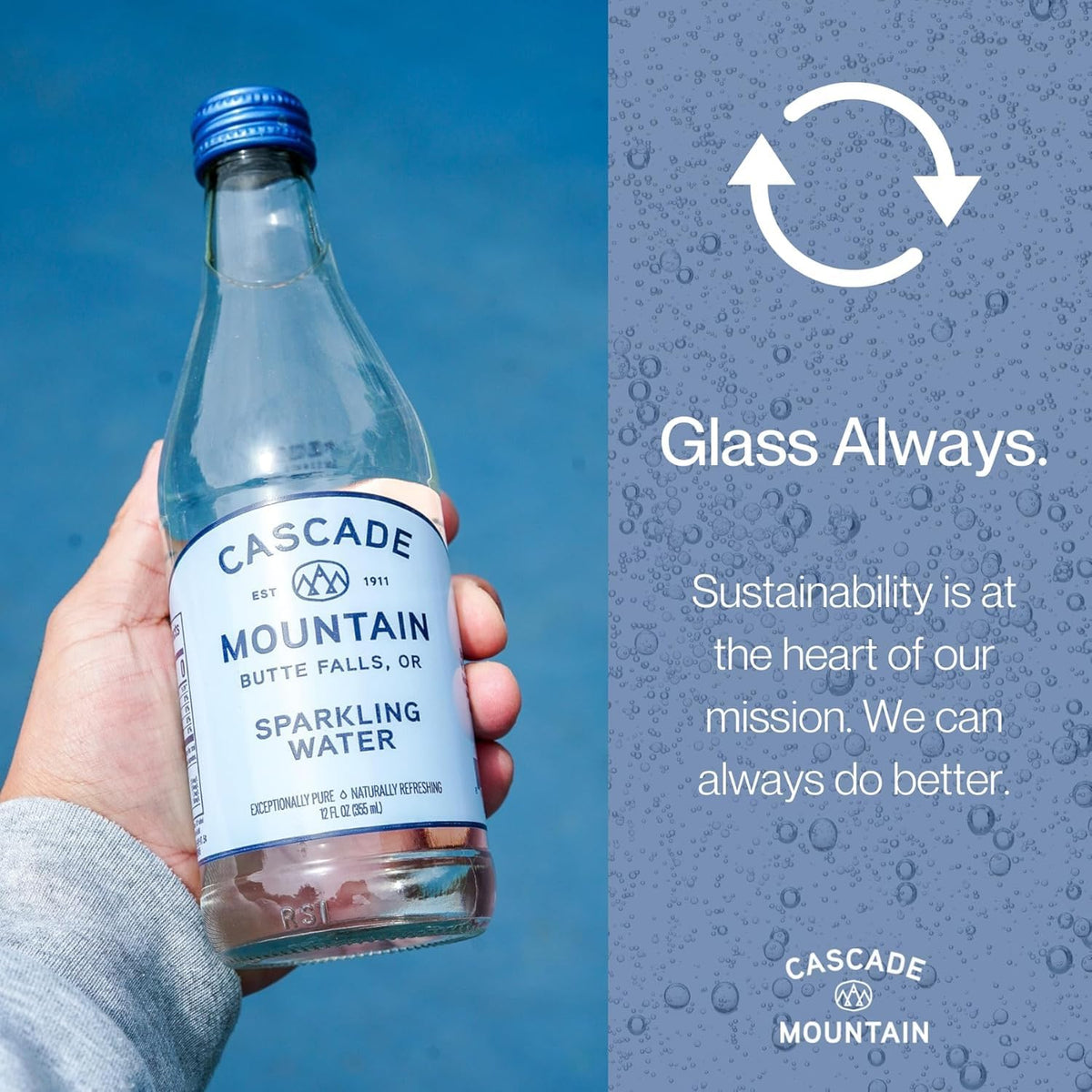 Sparkling Mineral Water in Glass Bottle 12oz 12 Pack X24534
