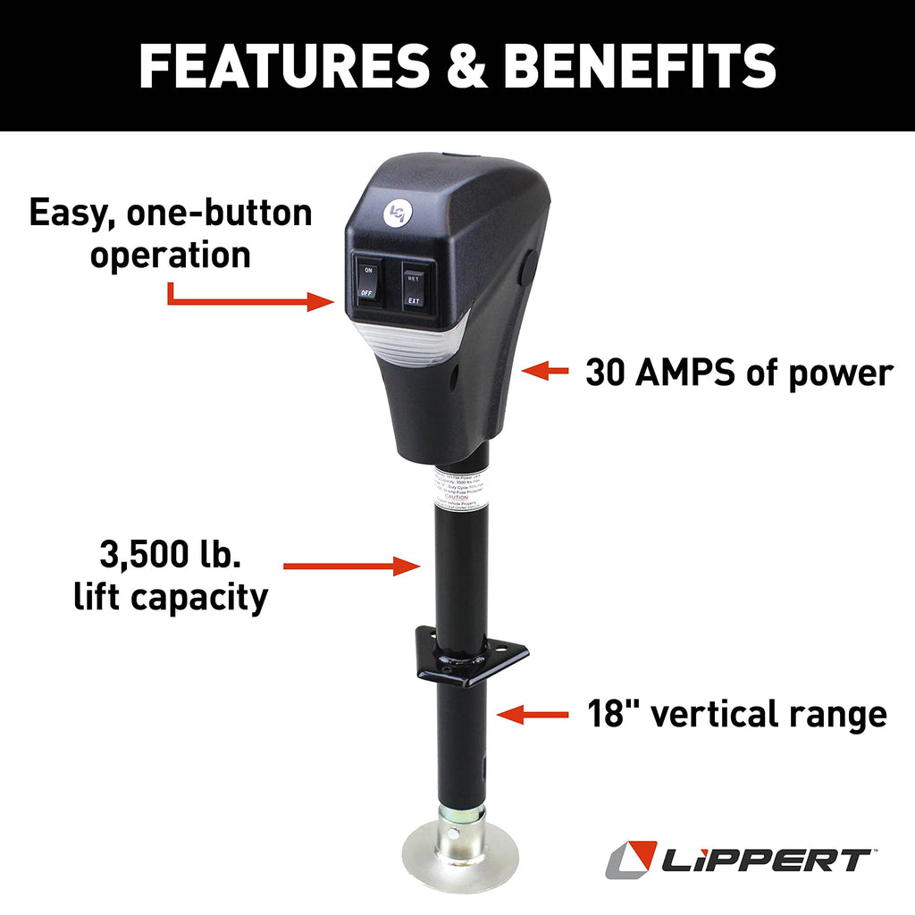 3,500 lb Electric Trailer Tongue Jack P640