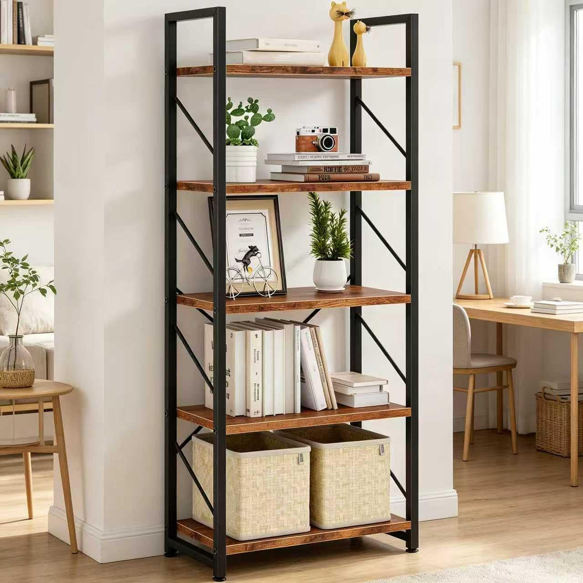 5 Tier Metal Bookshelf O995167