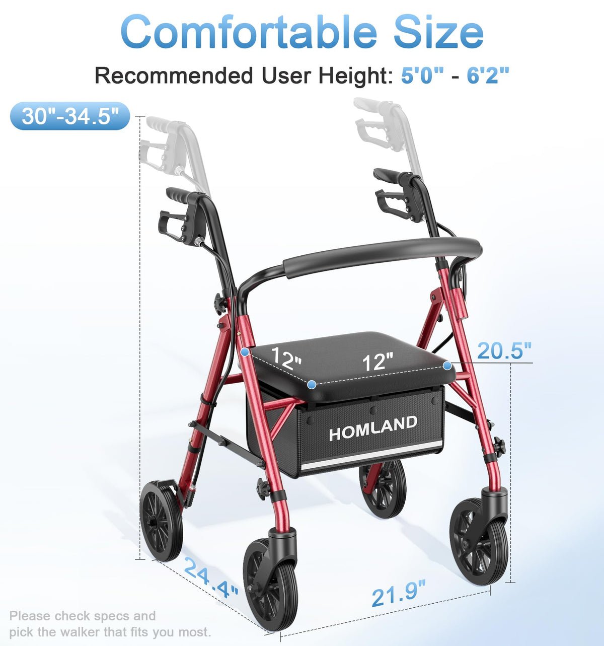 Foldable Walkers with Seat K48478