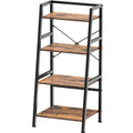 4-Tier Industrial Bookshelf with Steel Frame B911309