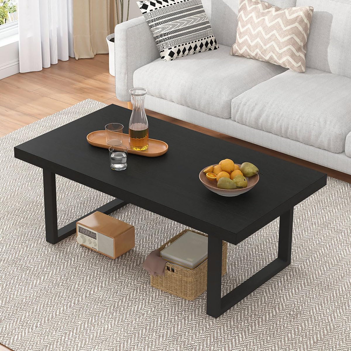 Black Wood Coffee Table P5007