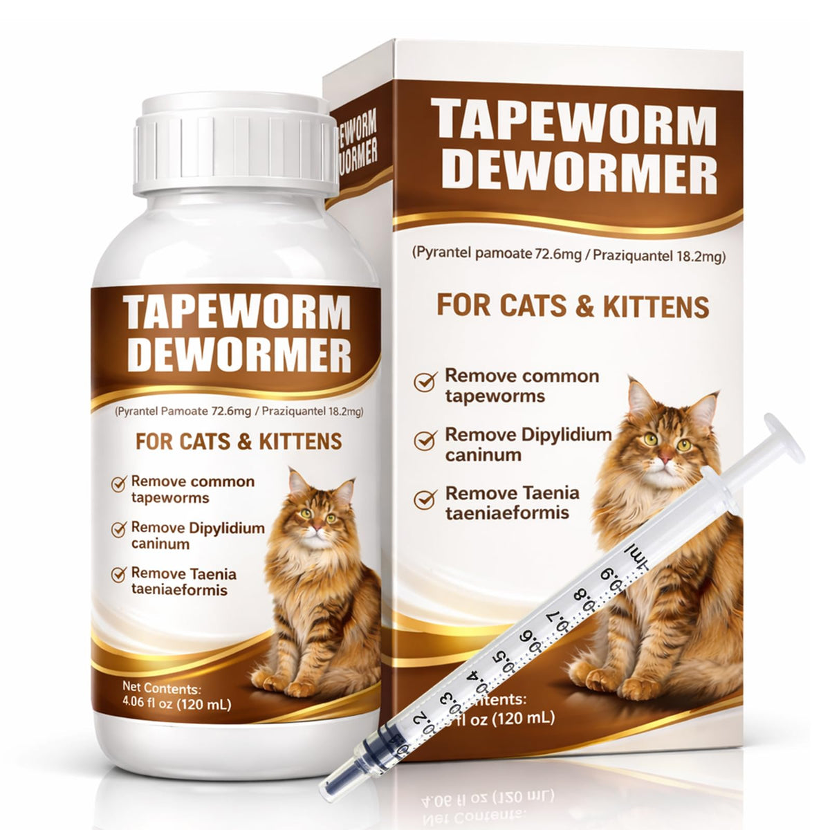 Cat Dewormer Liquid Broad Spectrum Treatment 120ml B488