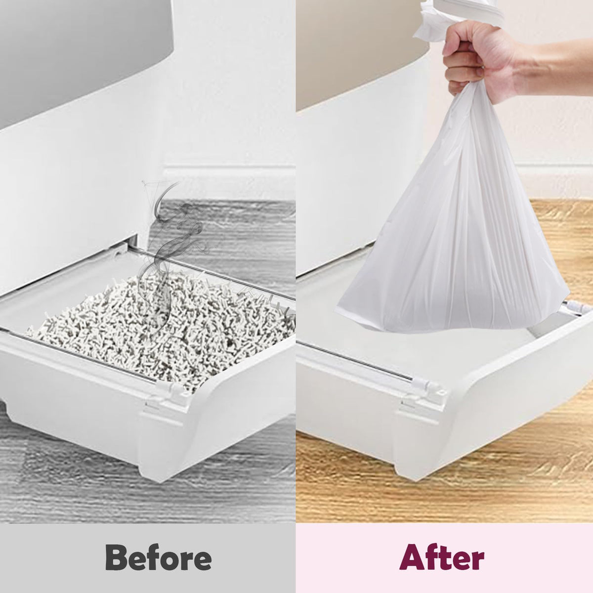 60pcs Cat Litter Box Liners D281