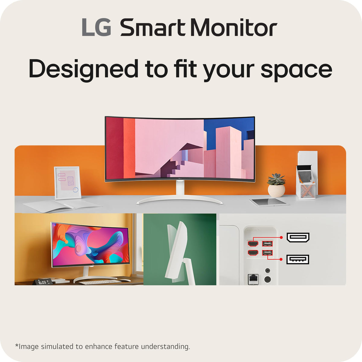 34-inch QHD Curved UltraWide Smart Monitor with Built-in Speaker X2437