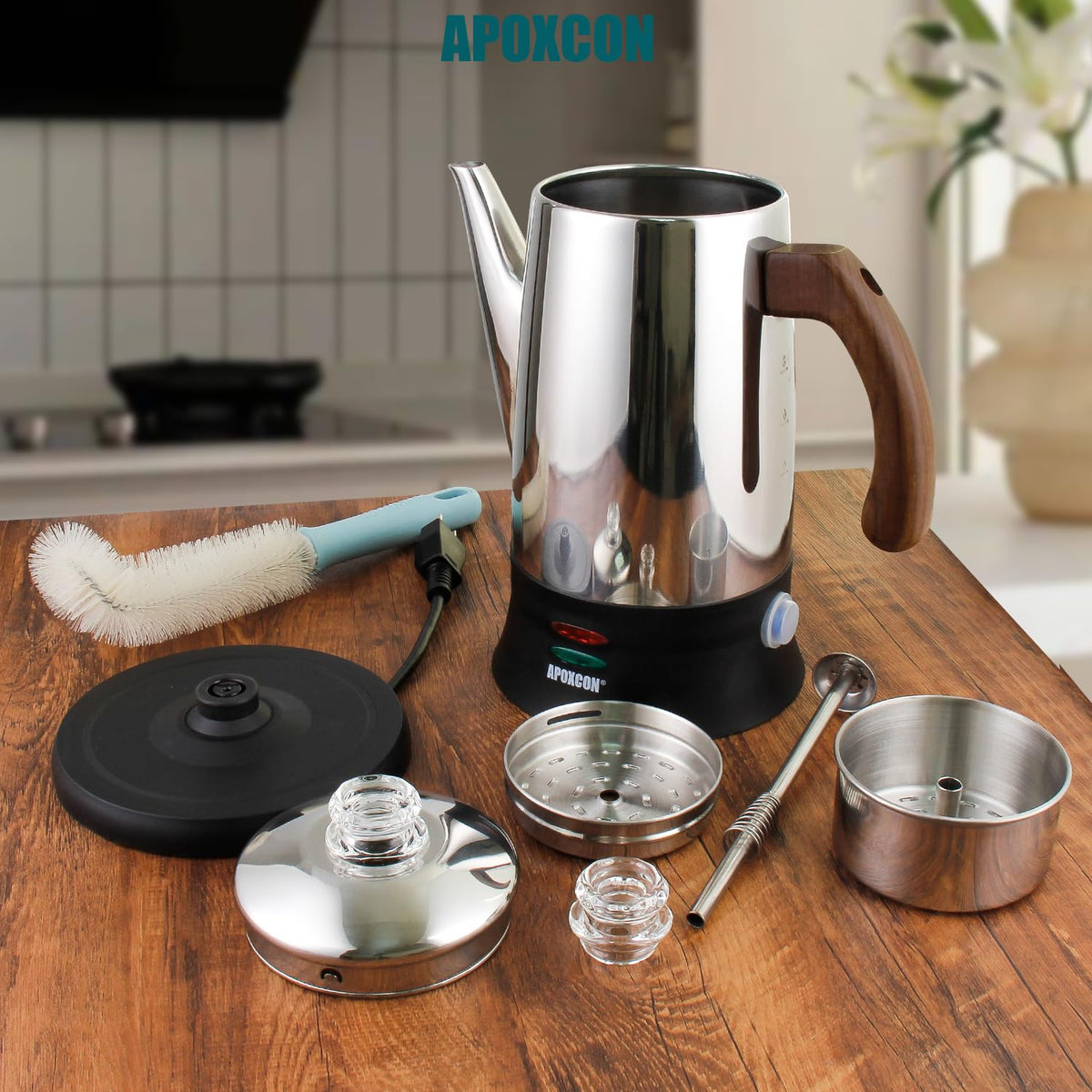 Electric Stainless Steel Coffee Percolator 8 Cup N217213