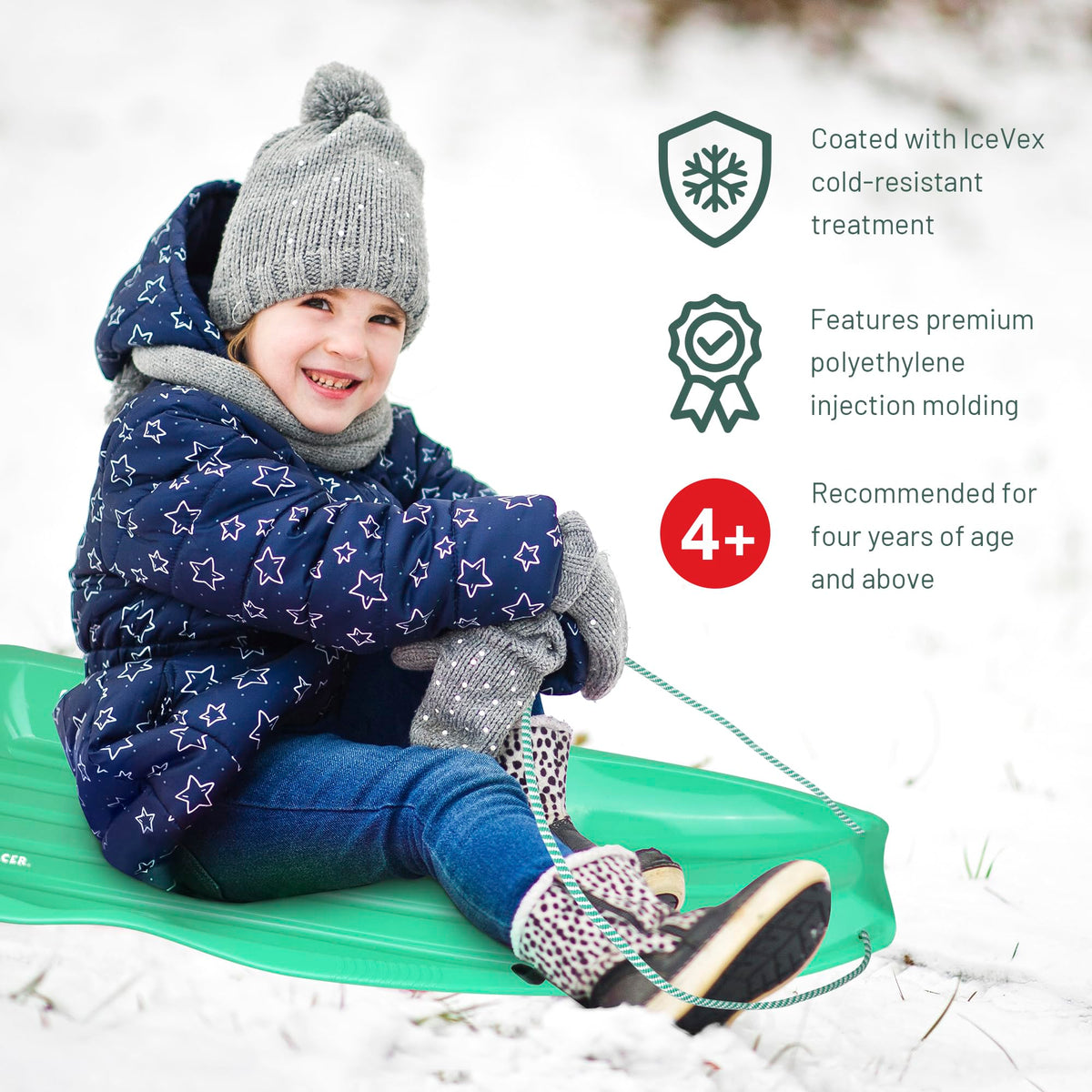 Downhill Toboggan Snow Sled P329