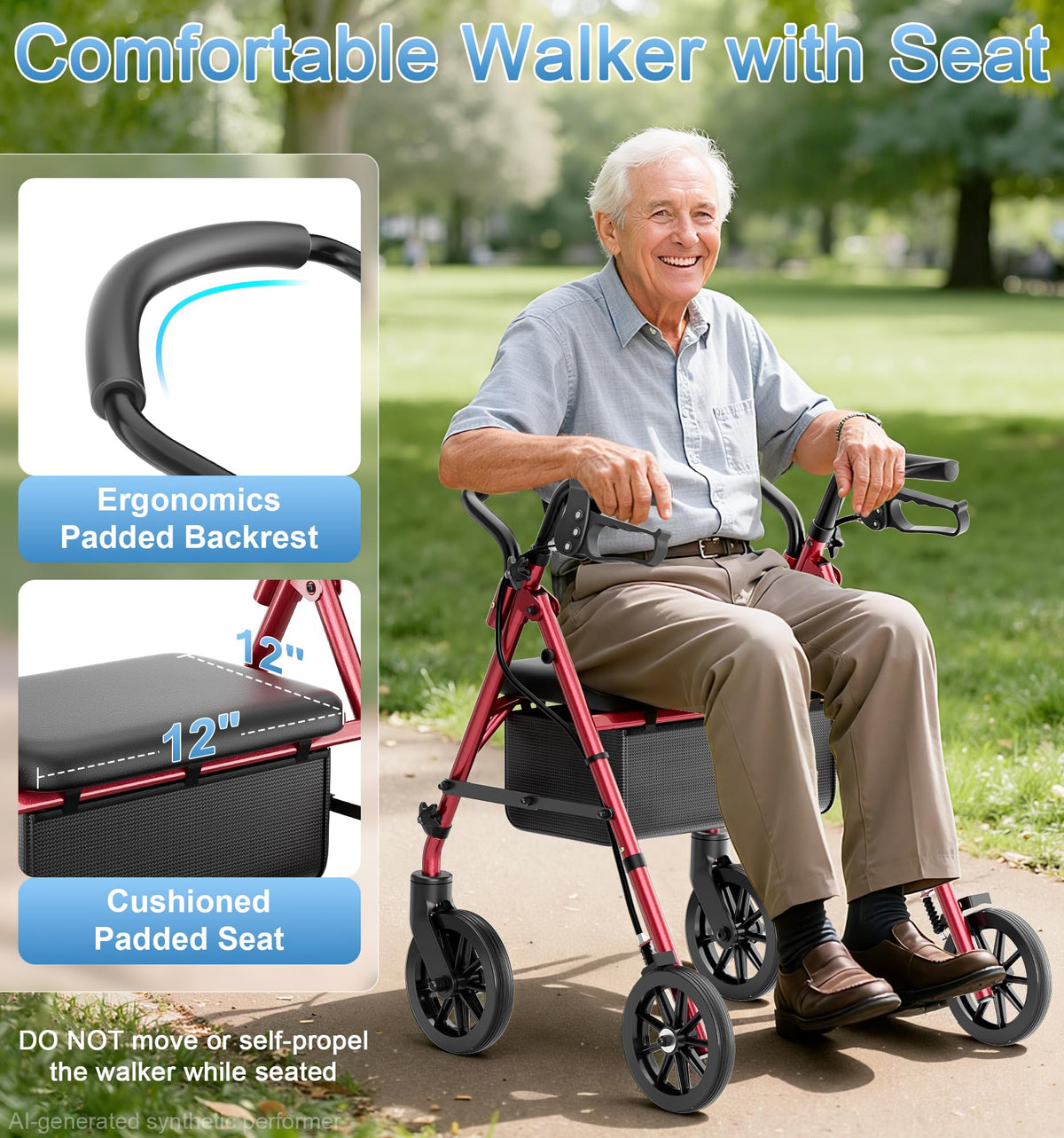 Foldable Walkers with Seat K48478
