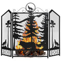 Black 3 Panel Fireplace Screen Q513