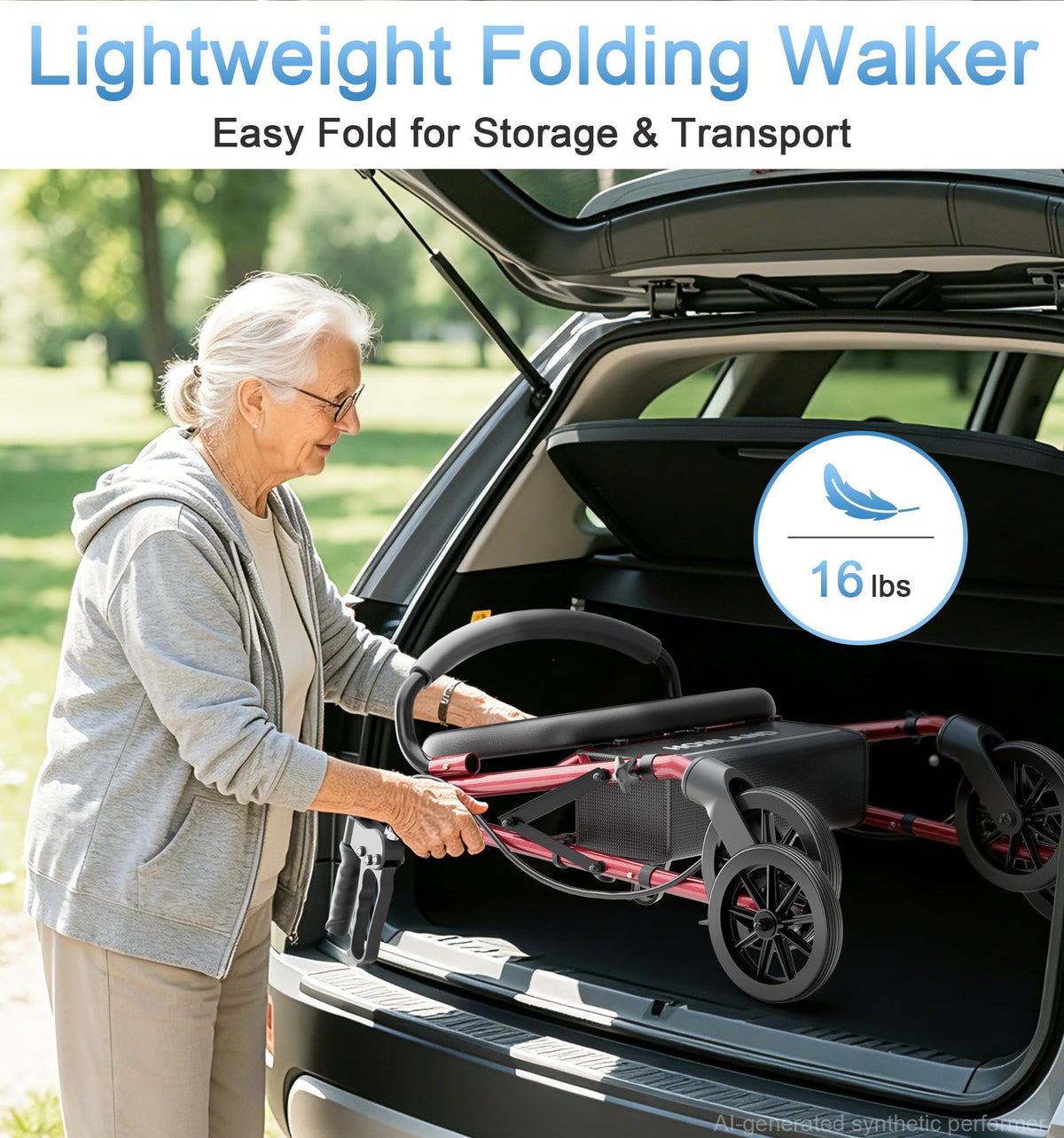 Foldable Walkers with Seat K48478