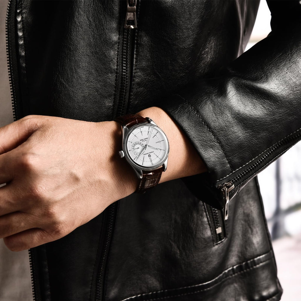 40mm Stainless Steel Quartz Wristwatch with Date Display I230137