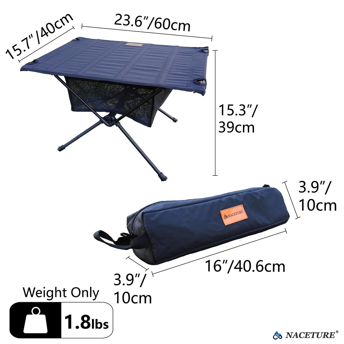 Ultralight Foldable Camping Table with Mesh G1284