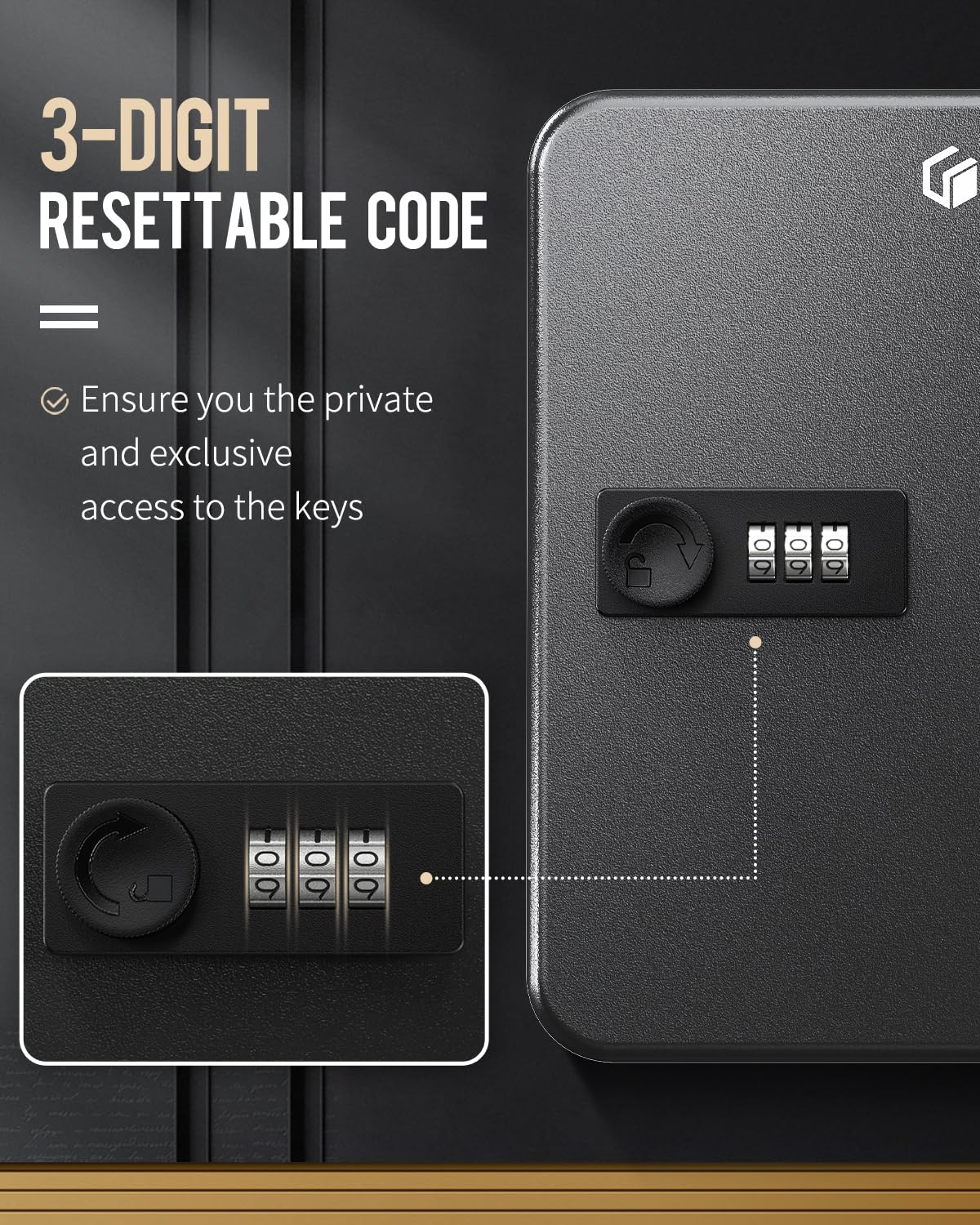 Steel Key Cabinet with Combination Lock Y984832