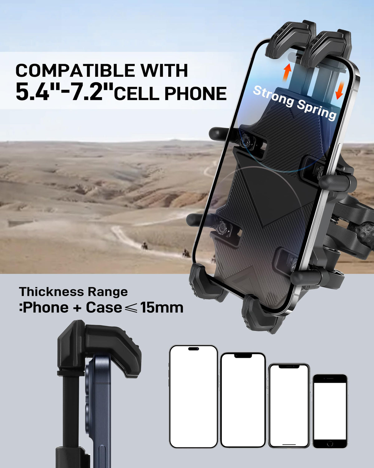 Anti-Theft UTV Phone Mount with Vibration Dampener B63248