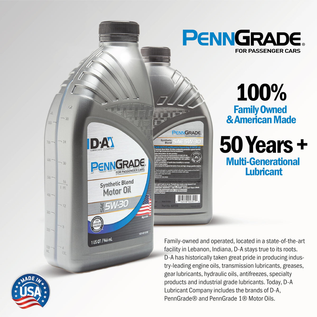Synthetic Blend Oil SAE 5W-30 1 Quart Pack of 6 A73083