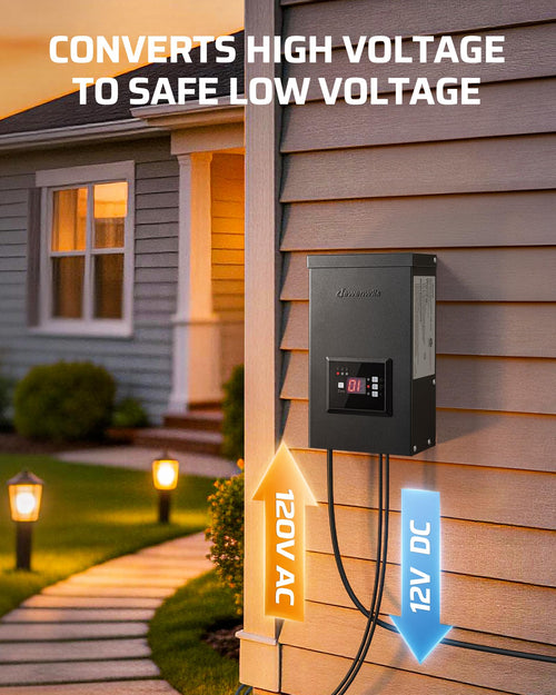 200W Low Voltage Landscape Transformer with Timer and Photocell Sensor M519