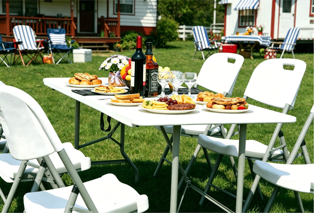 6ft Heavy Duty Foldable Plastic Folding Table T6699
