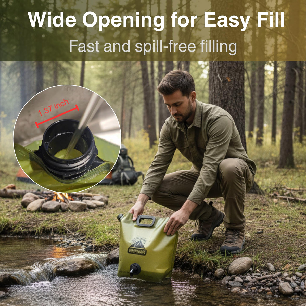 2 Gallon Collapsible Water Container with Spout M39146