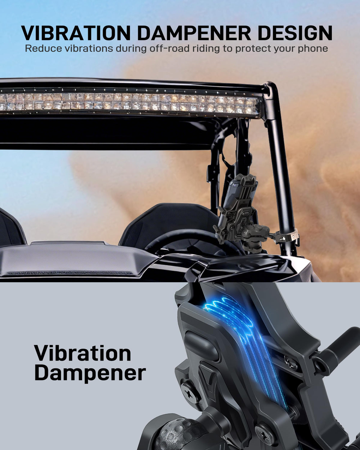 Anti-Theft UTV Phone Mount with Vibration Dampener B63248
