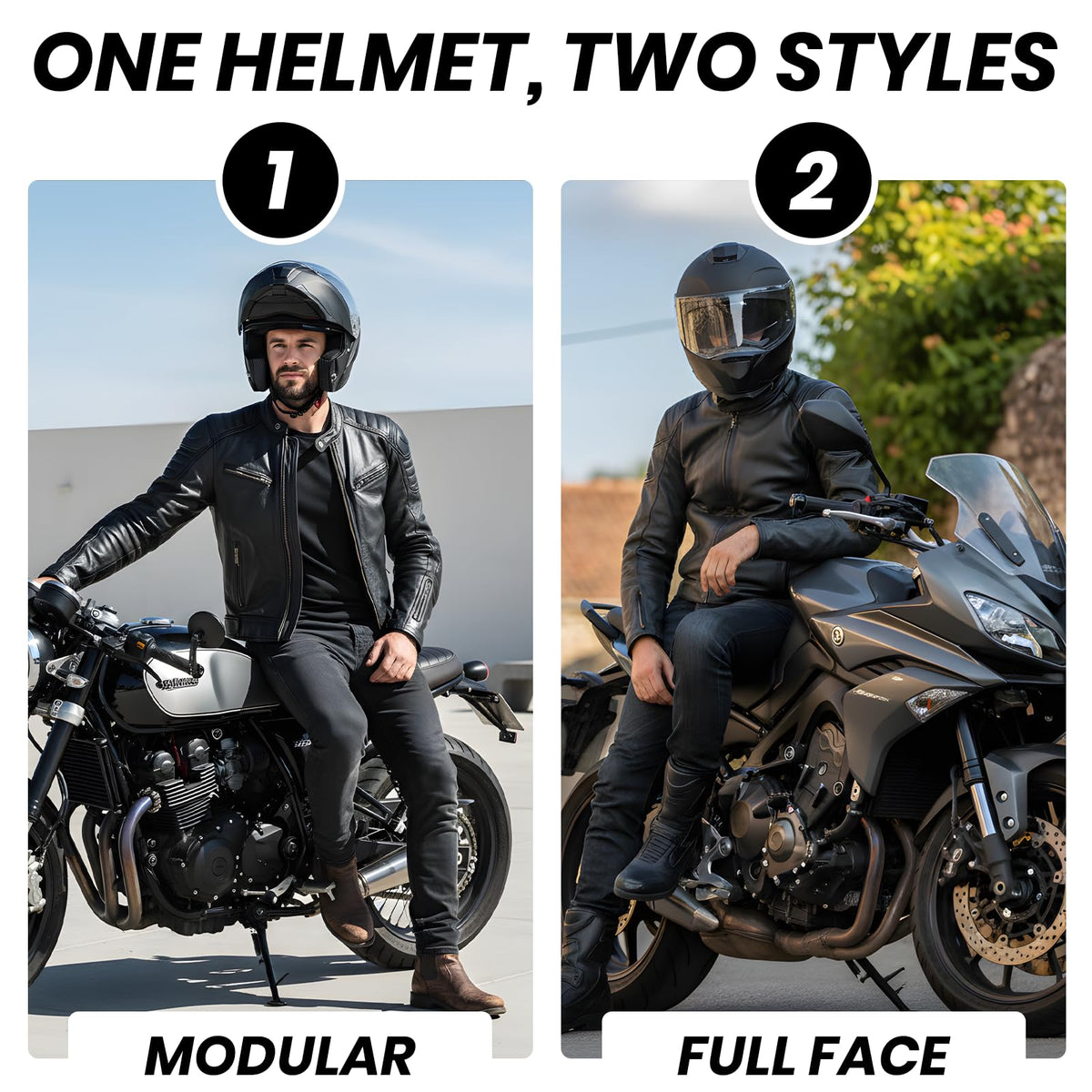 Modular Flip Up Motorcycle Helmet with Dual Visor Q826