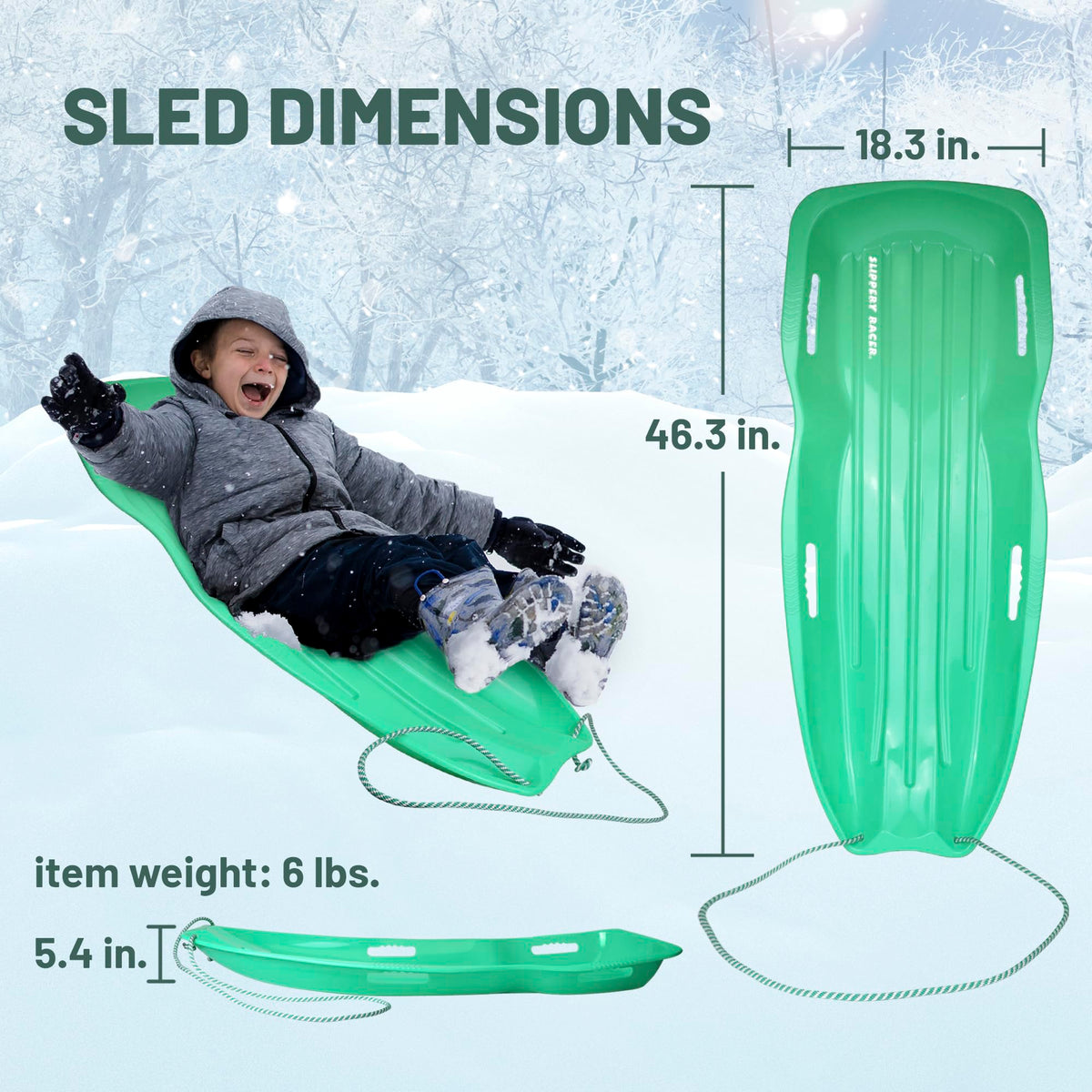 Downhill Toboggan Snow Sled P329