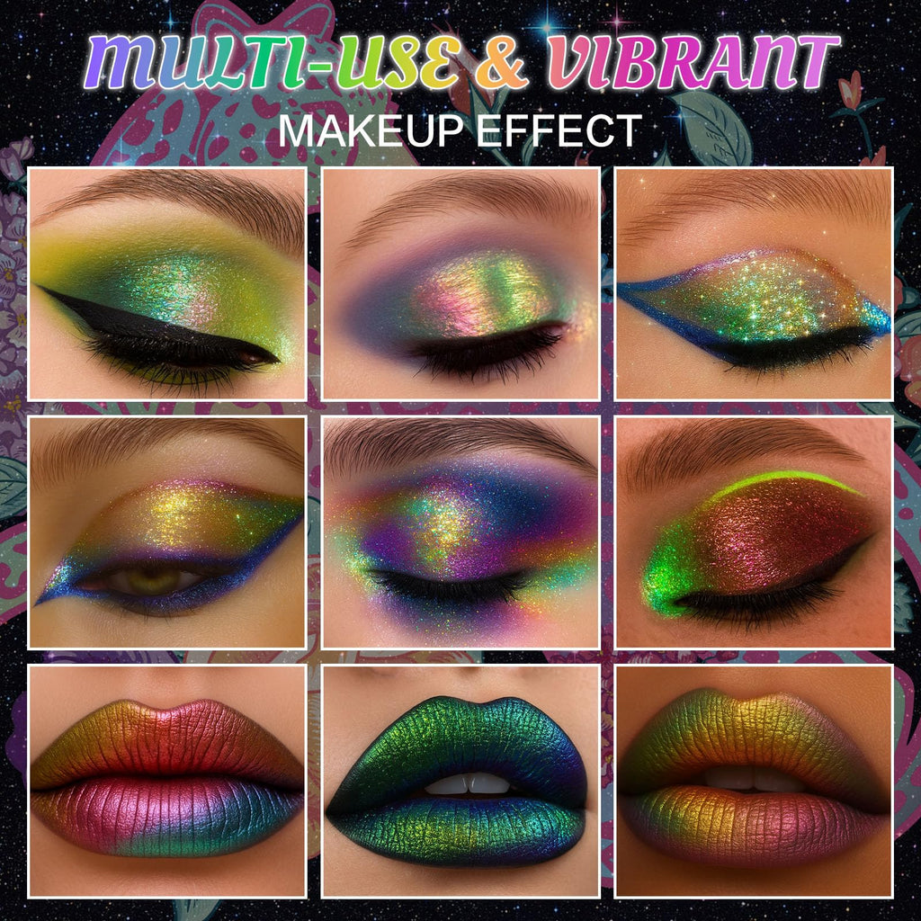10 Colors Multichrome Shimmer Eyeshadow Palette A478290