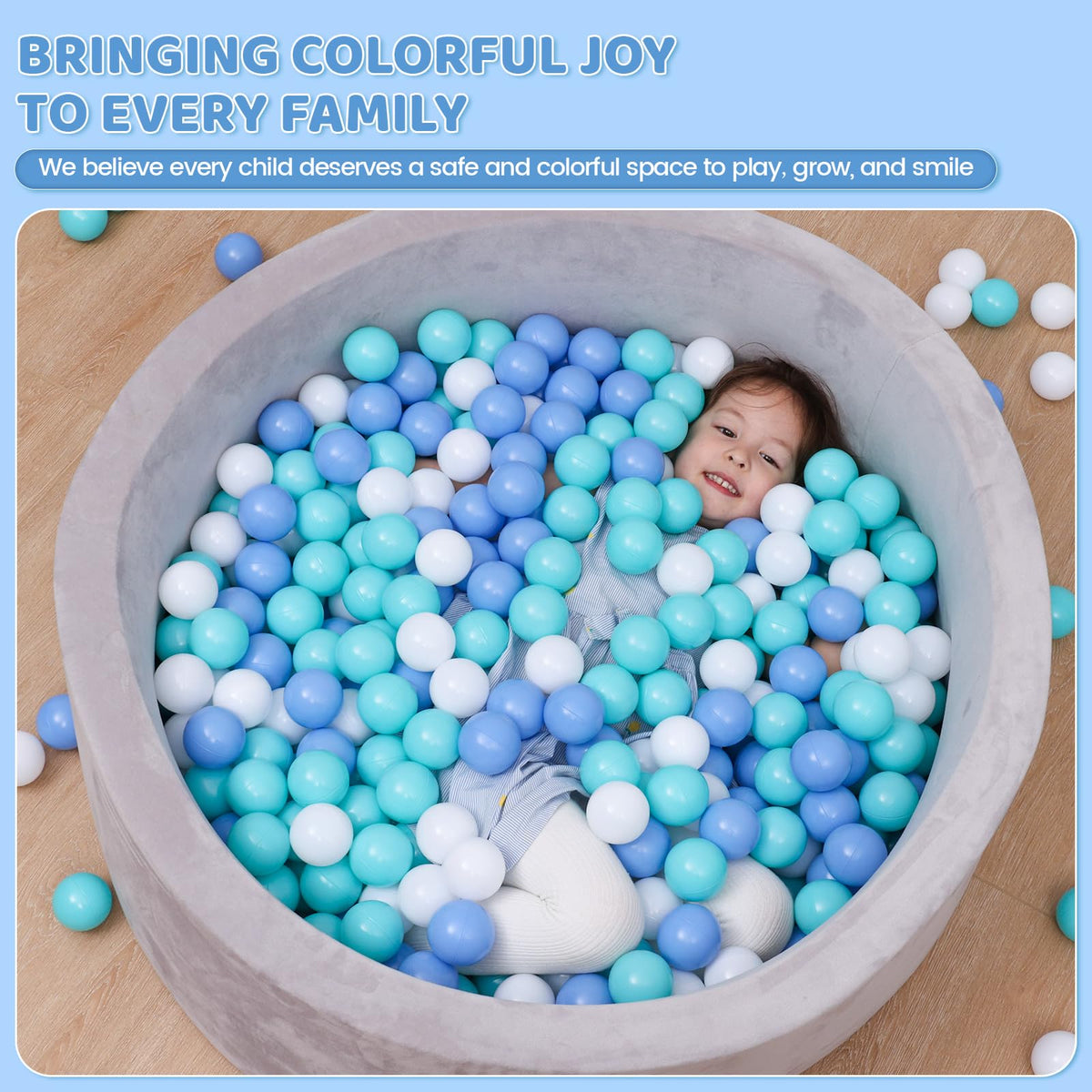BPA Free Crush Proof Plastic Ball Pit Balls 2.15 Inch V85248