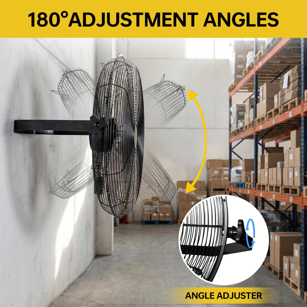 20 Inch High Velocity Metal Wall Mount Fan W21314