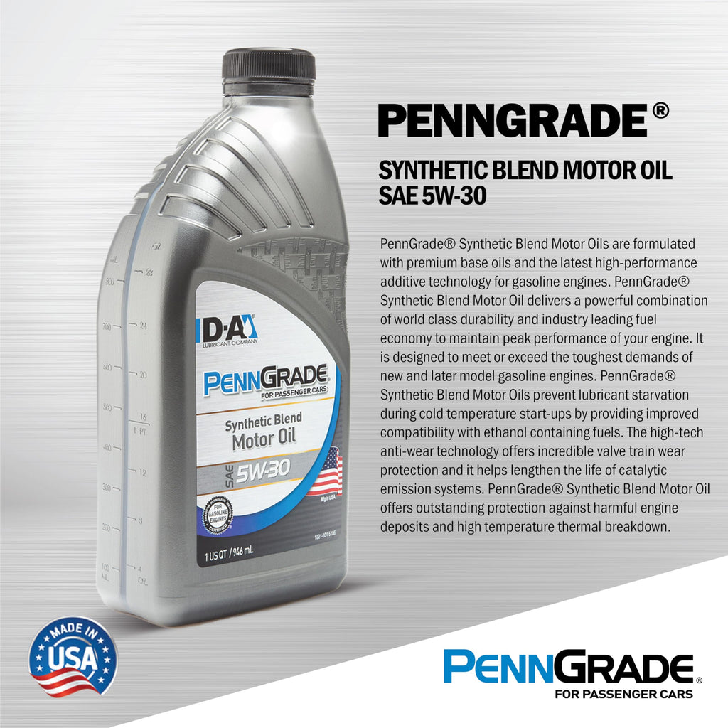 Synthetic Blend Oil SAE 5W-30 1 Quart Pack of 6 A73083