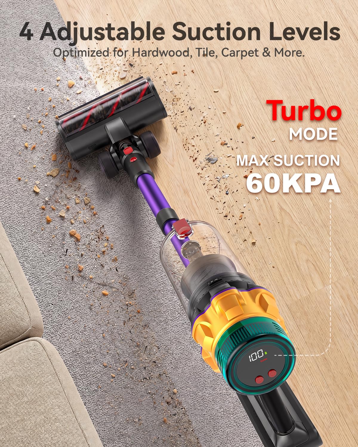 Cordless Stick Vacuum Cleaner 650W 60KPA A64622
