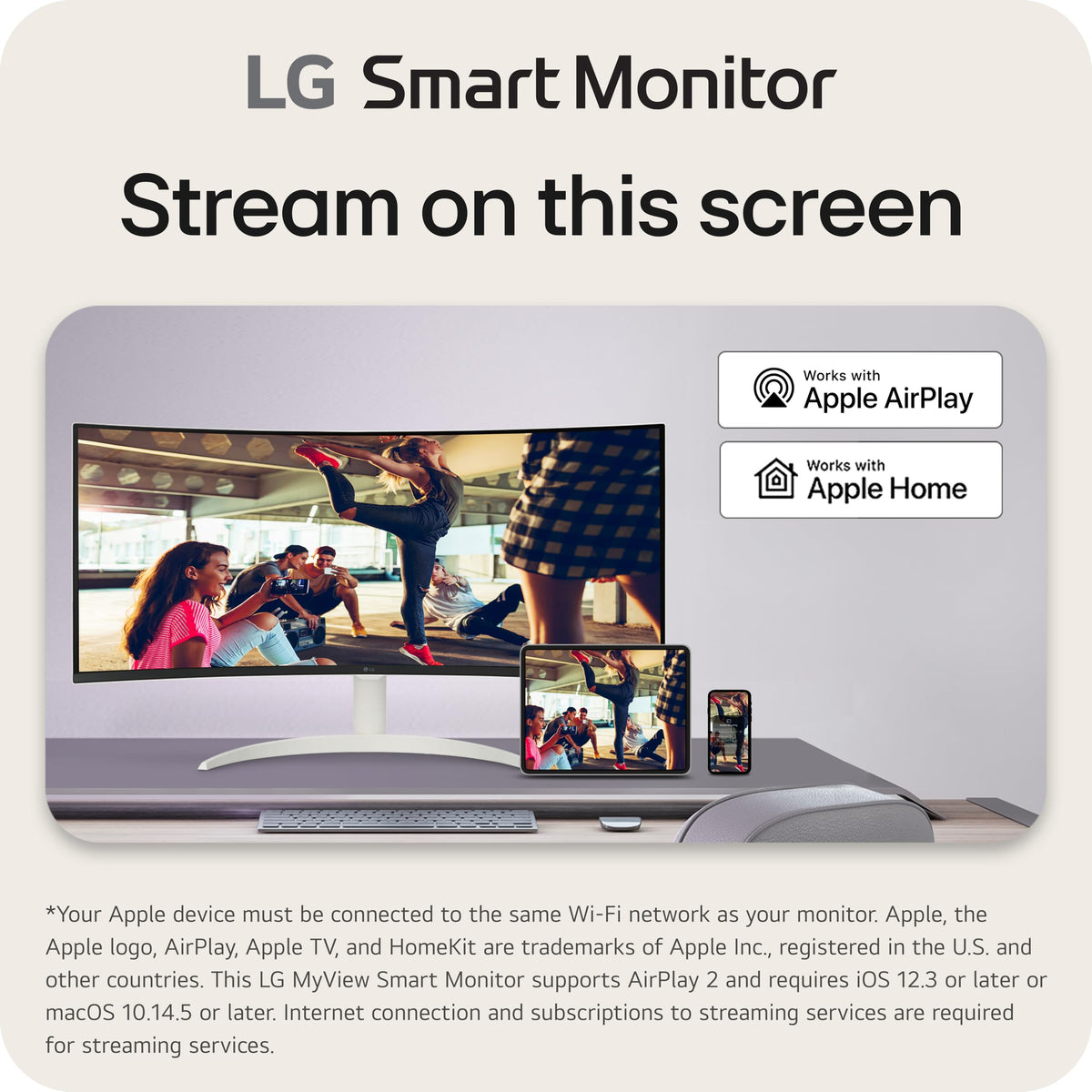 34-inch QHD Curved UltraWide Smart Monitor with Built-in Speaker X2437