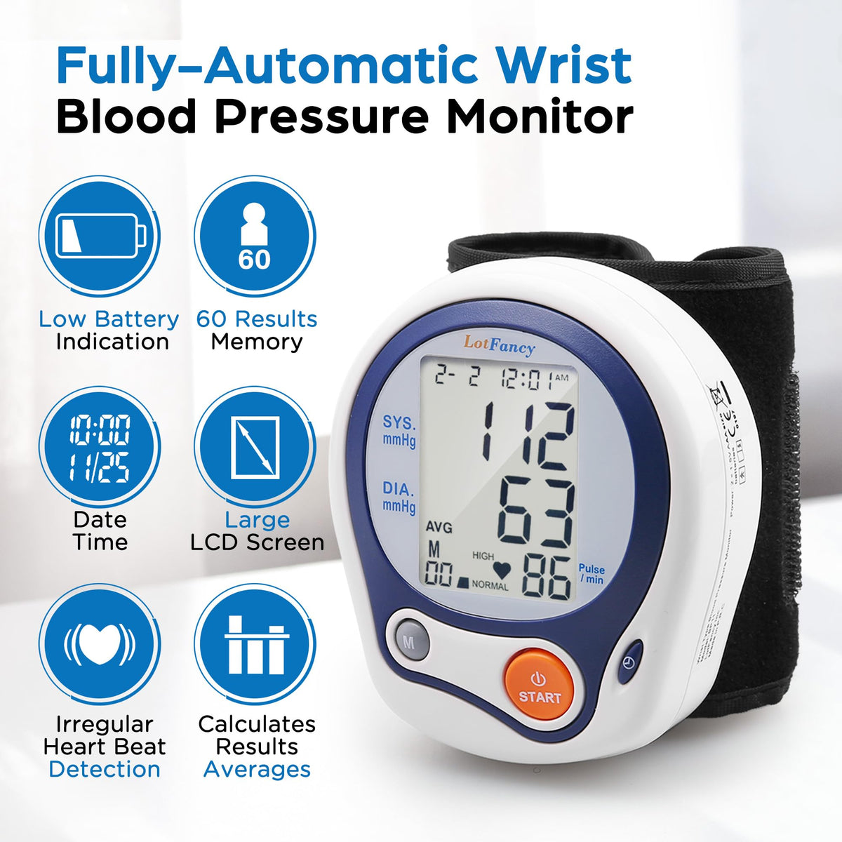 Kids Wrist Blood Pressure Monitor with Carrying Case G568