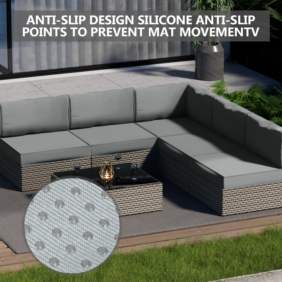 14 Piece Outdoor Waterproof Cushion Covers with Zipper O2281