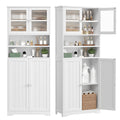 66.9" H Tall White Bathroom Storage Cabinet H891