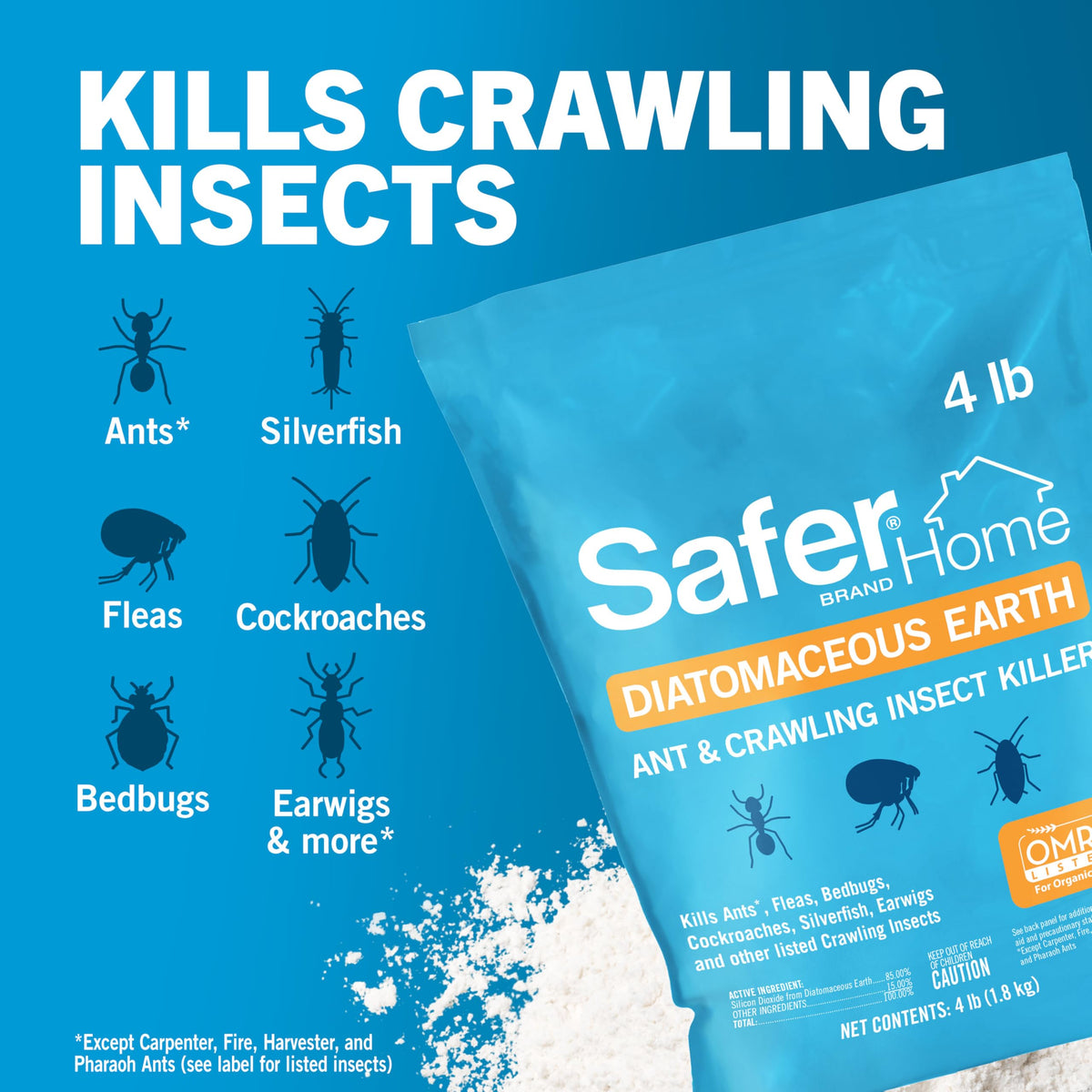 4 lb Diatomaceous Earth Crawling Insect Killer Y58673