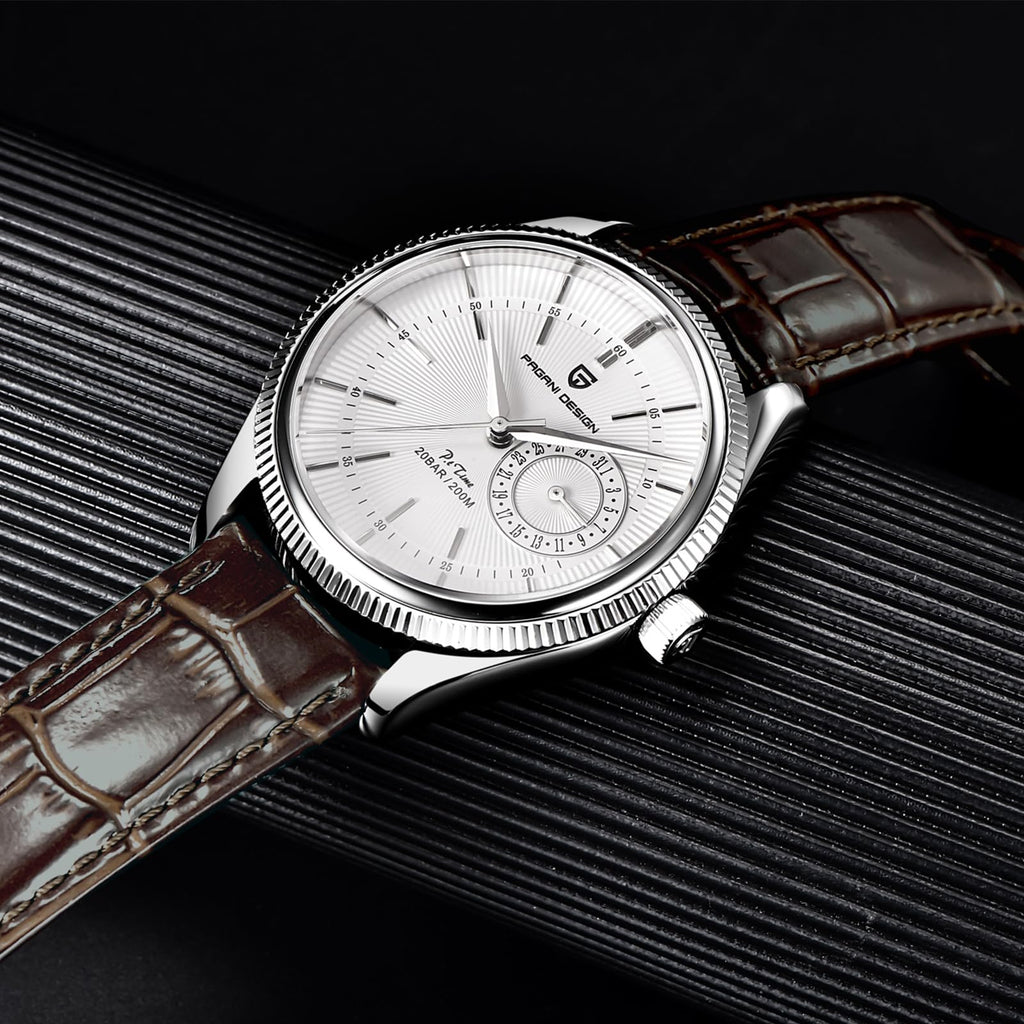 40mm Stainless Steel Quartz Wristwatch with Date Display I230137