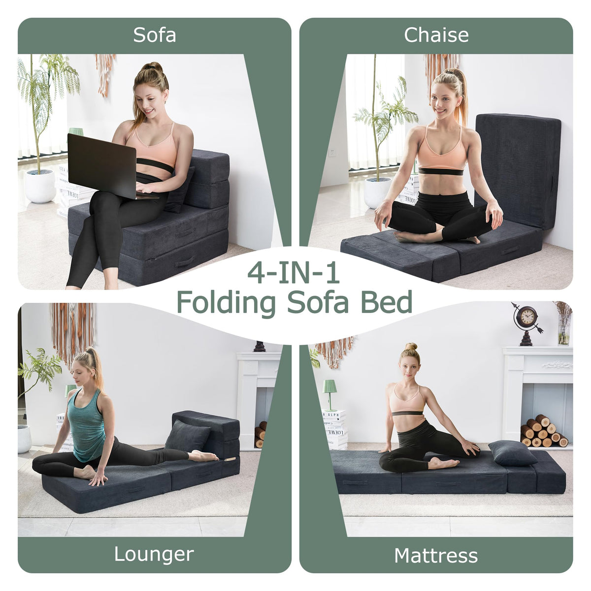 Folding Convertible Sofa Bed with Bag P947026