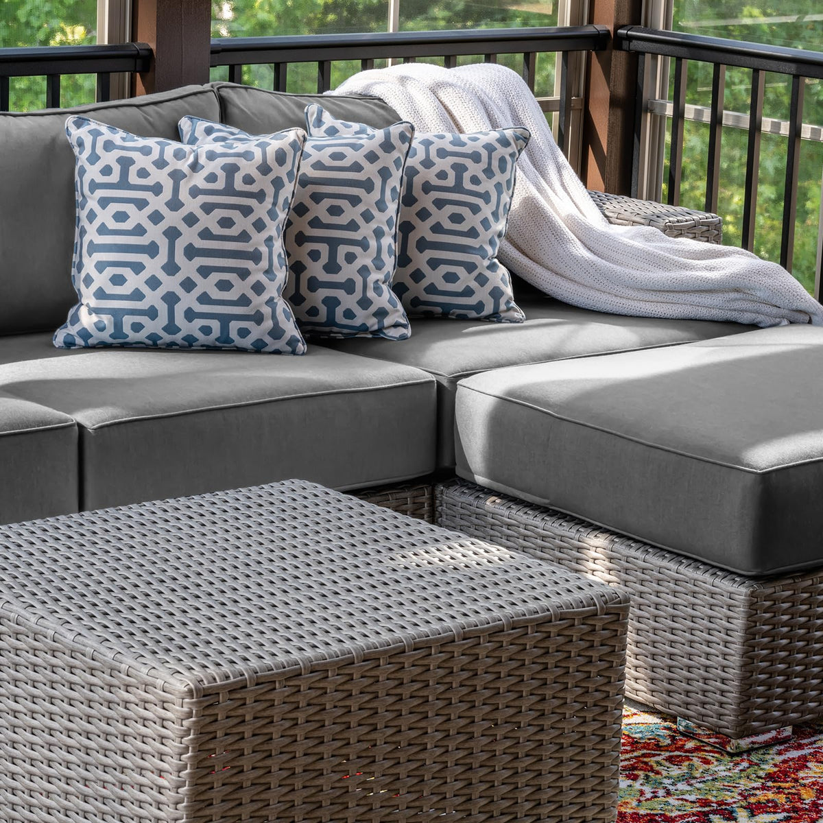 14 Piece Outdoor Waterproof Cushion Covers with Zipper O2281