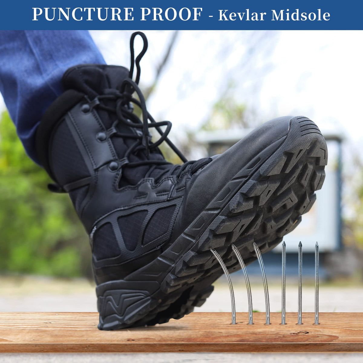 Lightweight Side Zipper Tactical Work Boots M974458