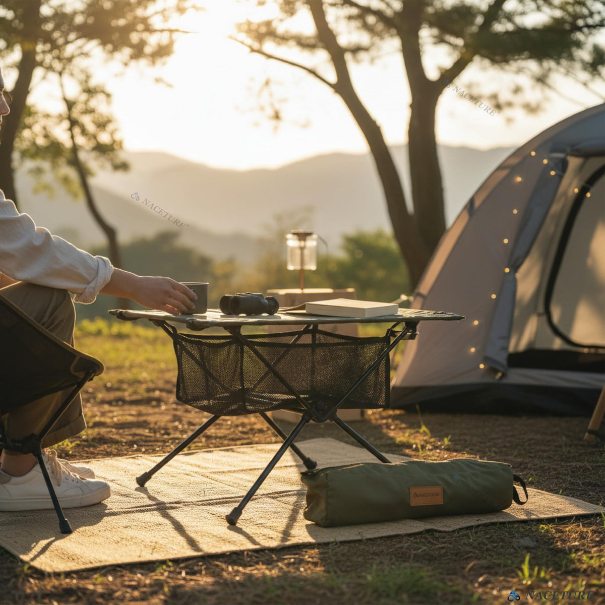 Ultralight Foldable Camping Table with Mesh G1284
